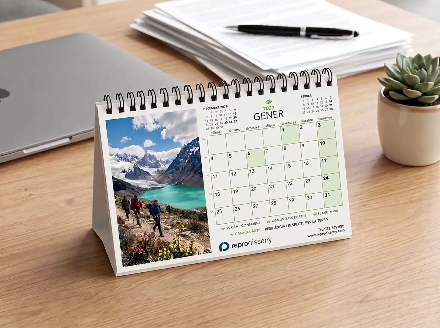 Calendarios corporativos personalizados impresos para empresas