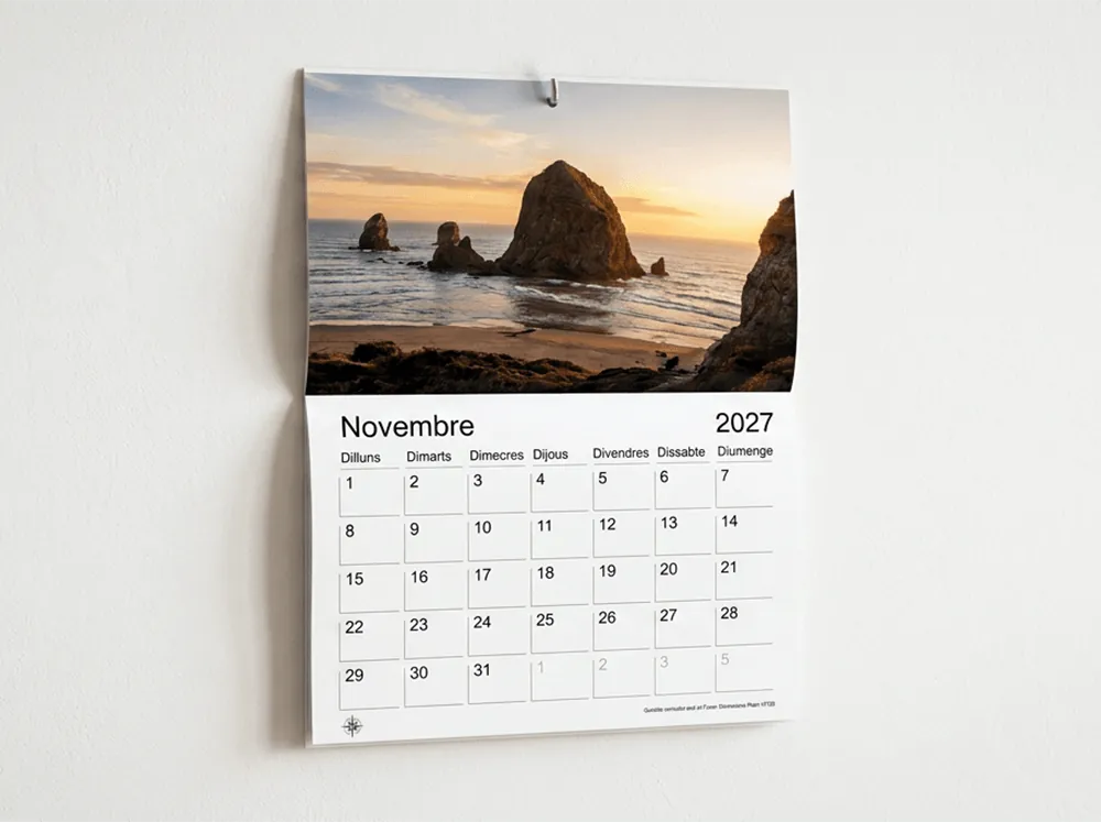 Calendario de pared tipo revista personalizado