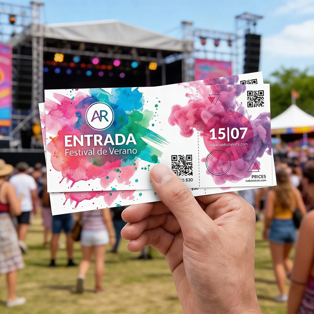 Entradas personalizadas impresas para eventos, espectáculos y control de accesos