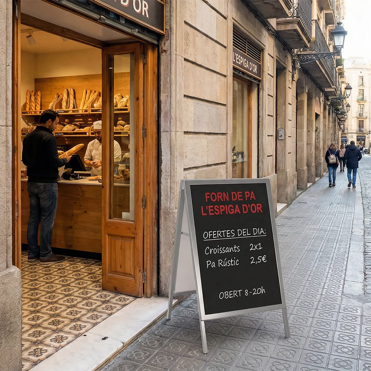 Caballetes publicitarios personalizados para tiendas, restaurantes y promociones exteriores
