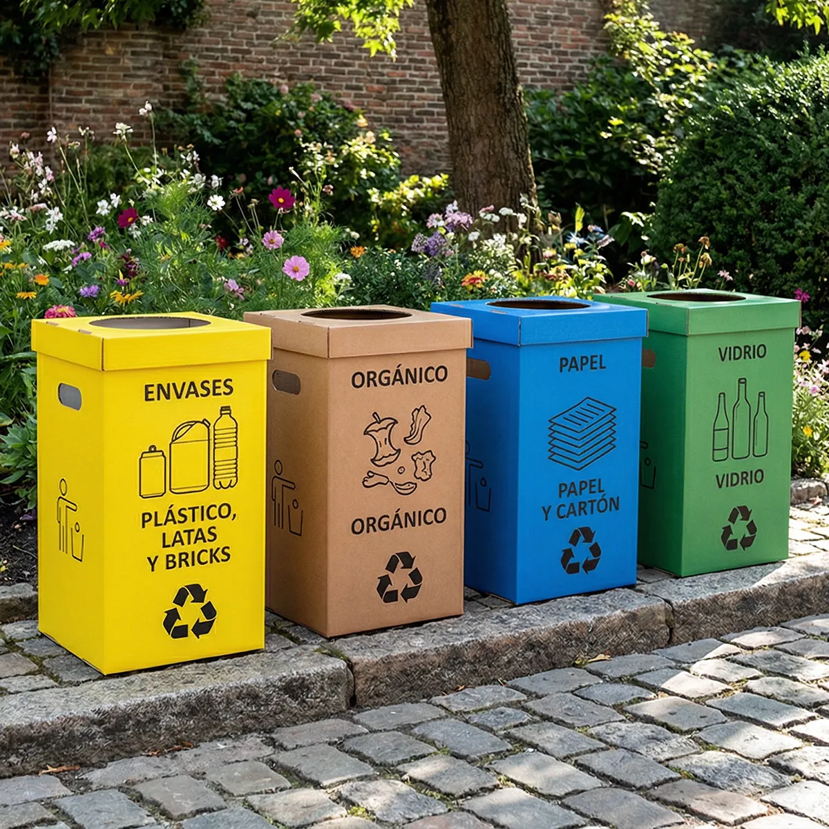 Contenedores de reciclaje personalizados para oficinas, eventos y espacios corporativos