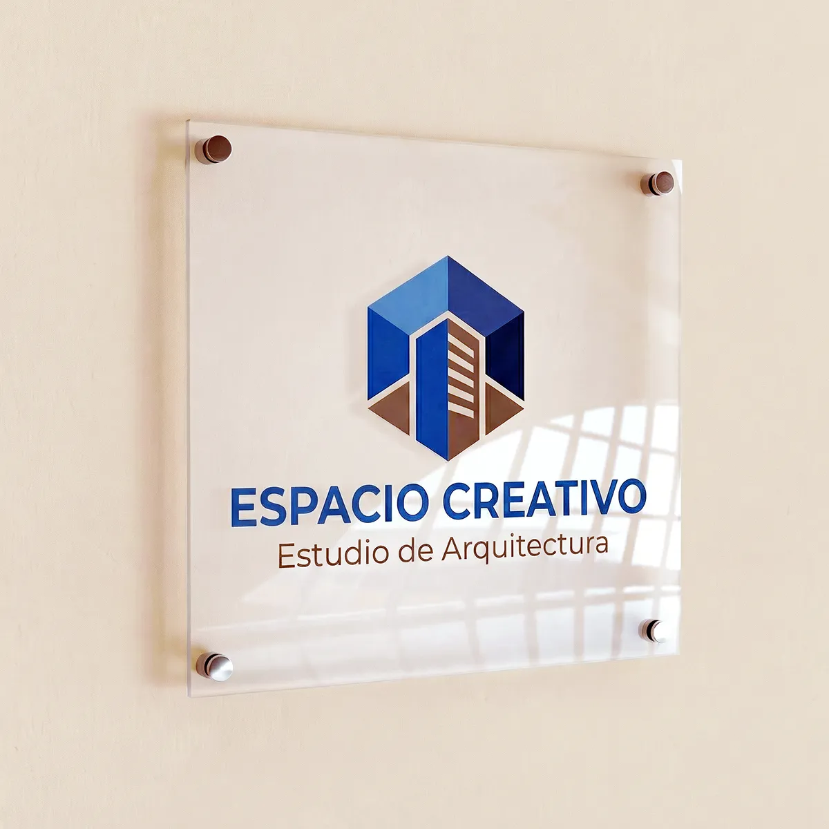 Panel de metacrilato personalizado para placas, señalética y comunicación premium