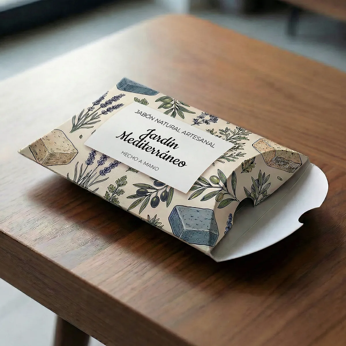 Caja almohada personalizada para packaging pequeño, regalos y promociones