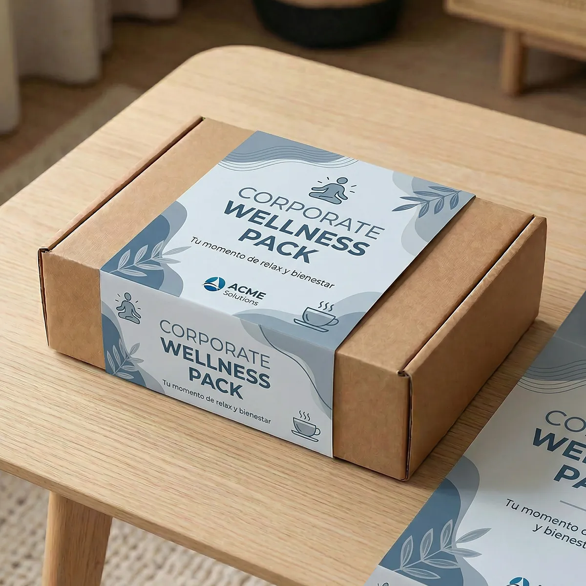 Faja para caja personalizada para packaging, presentación de producto y branding