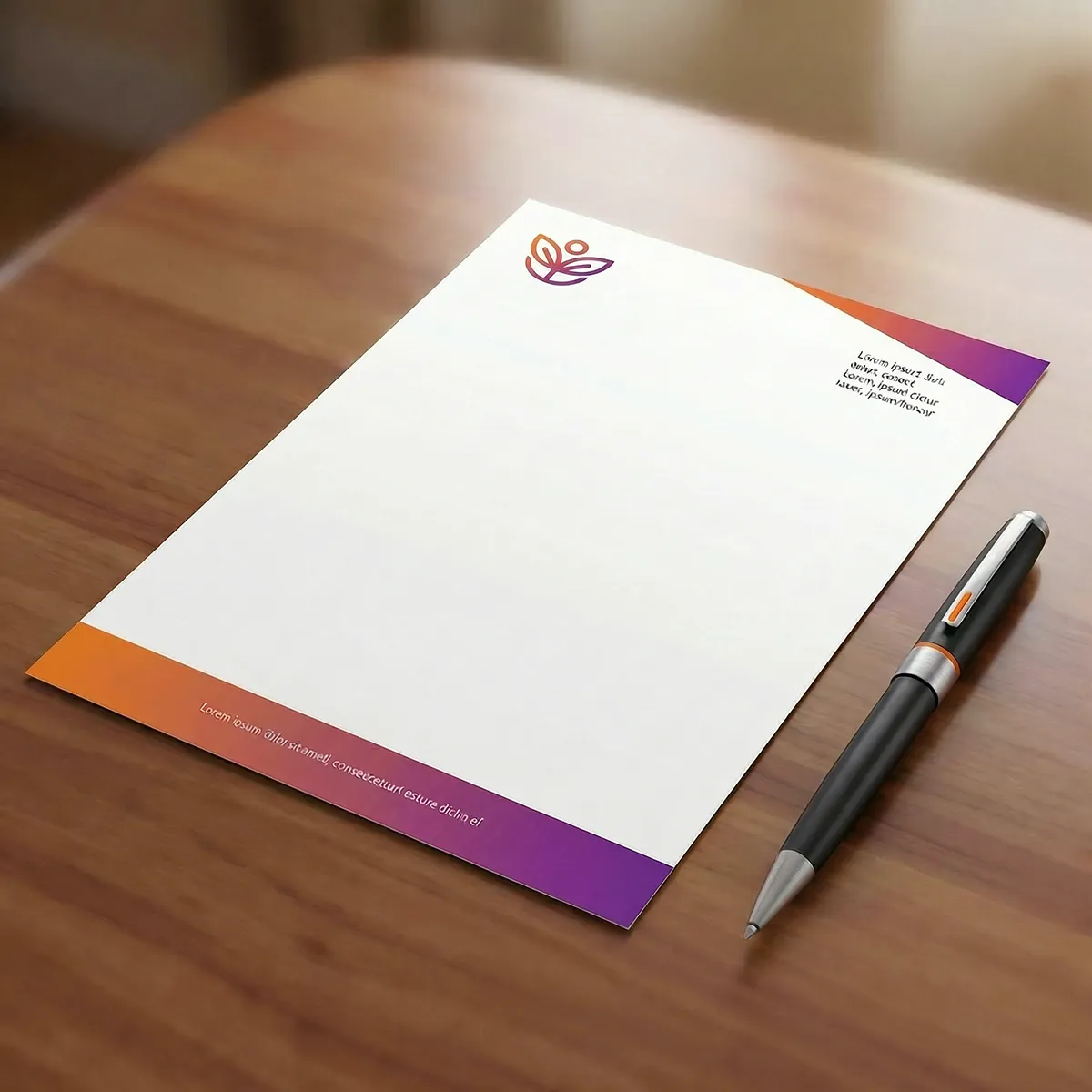 Papel de carta personalizado con membrete para empresas y comunicación corporativa