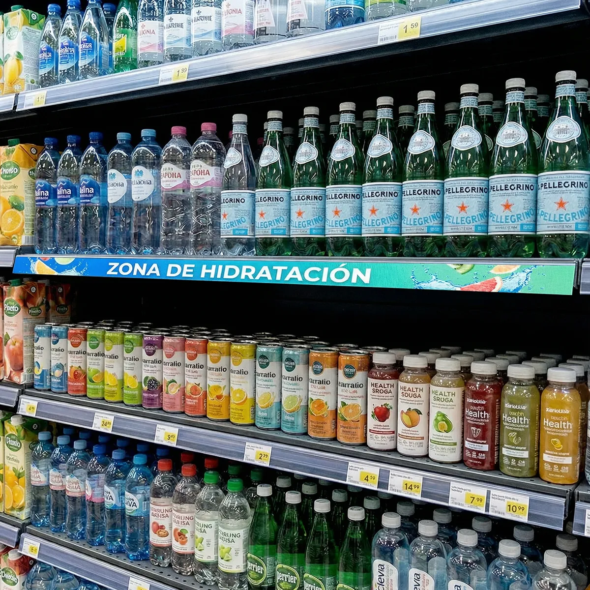 Tiras de lineal personalizadas para promociones, retail y señalización de producto