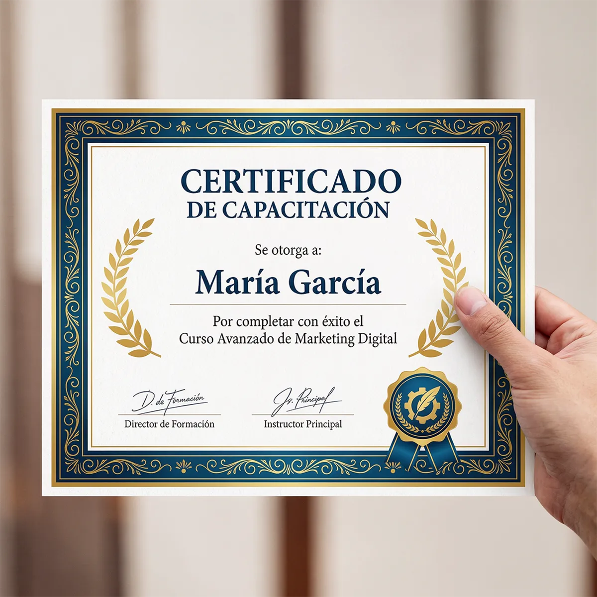 Diplomas personalizados impresos para eventos, formación y ceremonias corporativas