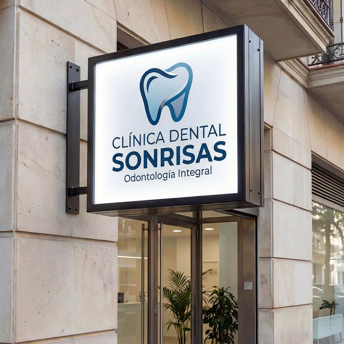 Banderola luminosa personalizada para fachada, rótulos comerciales y visibilidad exterior